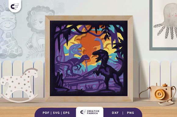 Dinosaurs Life 3D Paper Cut SVG: A Creative and Engaging Craft Project