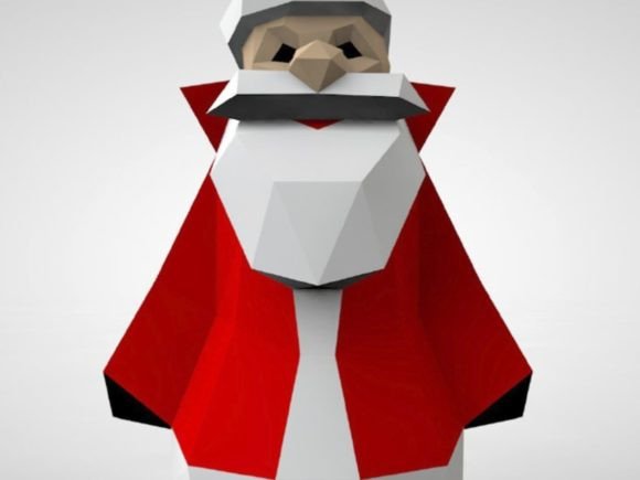 Discover the Magic of Santa with Long Coat 3D Paper Sculpture