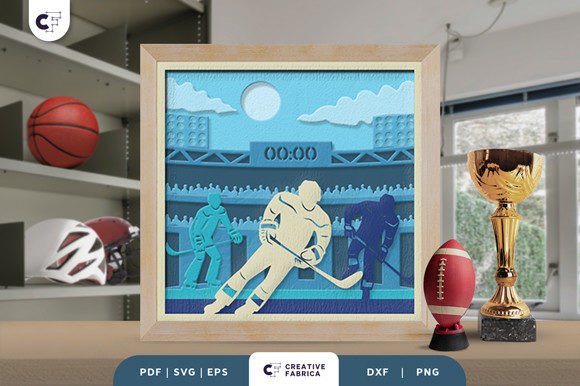 Field Hockey 3D Shadow Box: A Creative Tool for Crafters and Hobbyists