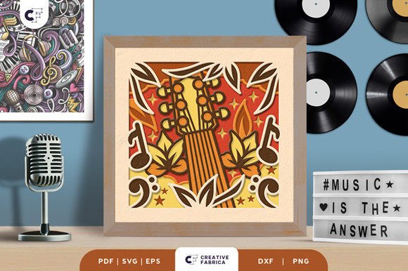 Guitar 3D Layered Paper Cut SVG: A Creative Craft for Music Enthusiasts