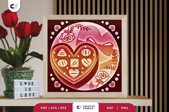 Heart Shape Chocolate Box 3D Shadow Box: A Strategic Craft for Creative Expression