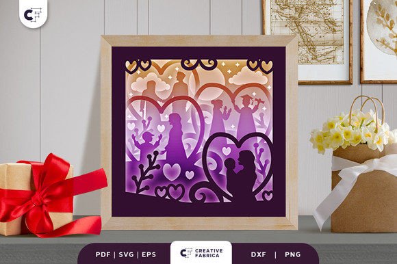 Mom and Son 3D Shadow Box SVG: A Creative Tool for Paper Crafting