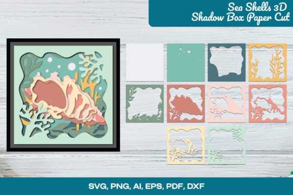 Sea Shells 3D Shadow Box Paper Cut: A Creative Tool for Every Project