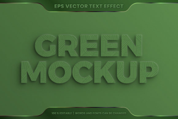 Text Effect in Realistic 3D Green Mockup: A Powerful Tool for Modern Designers