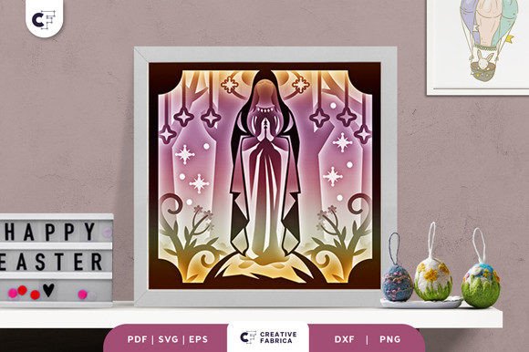 Virgin Mary 3D Layered Paper Cut: A Beautiful Craft Project for Easter and Beyond