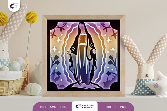 Virgin Mary 3D Shadow Box: A Creative and Spiritual Craft Project