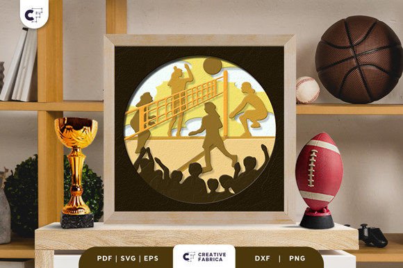 Volleyball 3D Layered Paper Cut: A Creative and Practical Craft Resource